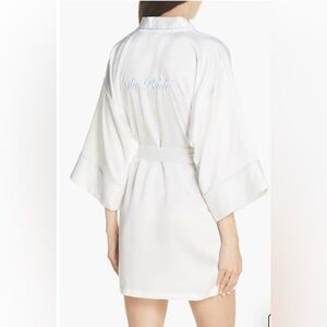 NWOT bridal satin getting ready robe